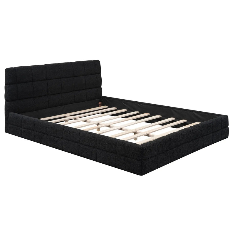 Upholstered Platform Bed With Headboard by HouseOfZazla
