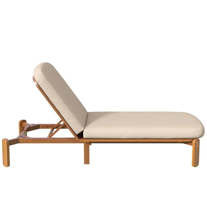 Outdoor Chaise Lounge With Adjustable Backrest by HouseOfZazla