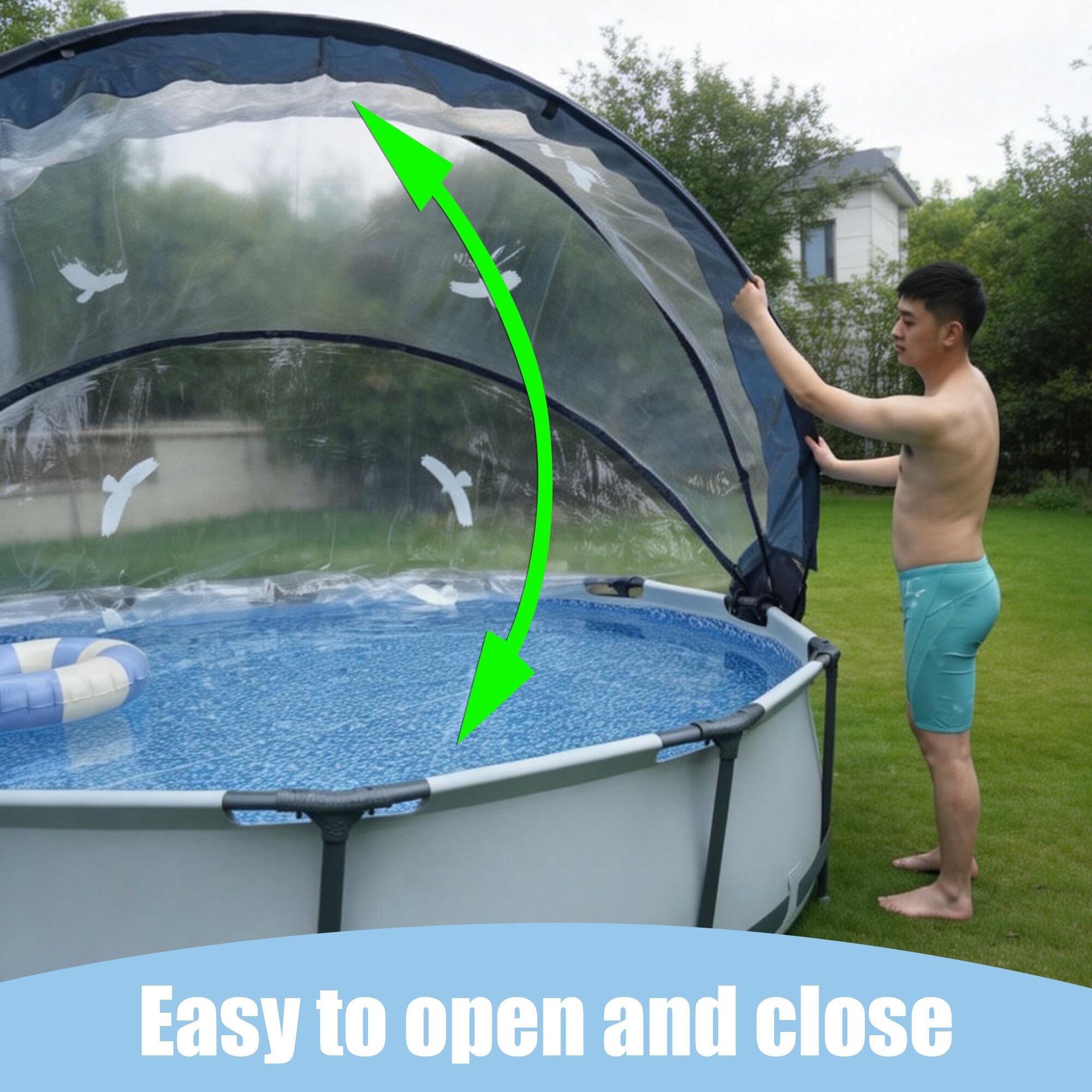 15 Ft Round Multifunctional All Weather Pool Dome Enclosure by HouseOfZazla