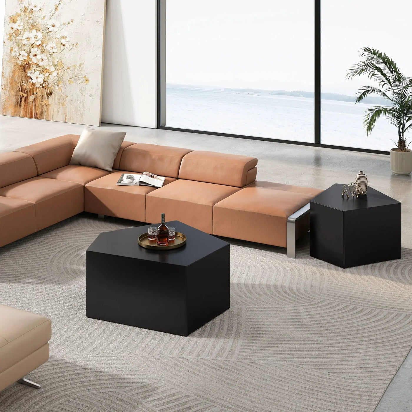 Irregular Pentagon Nesting Coffee Table Set by HouseOfZazla