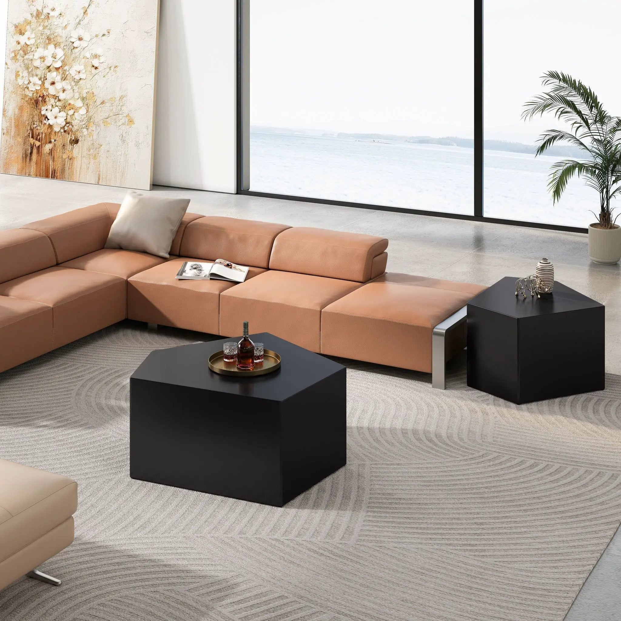 Irregular Pentagon Nesting Coffee Table Set by HouseOfZazla