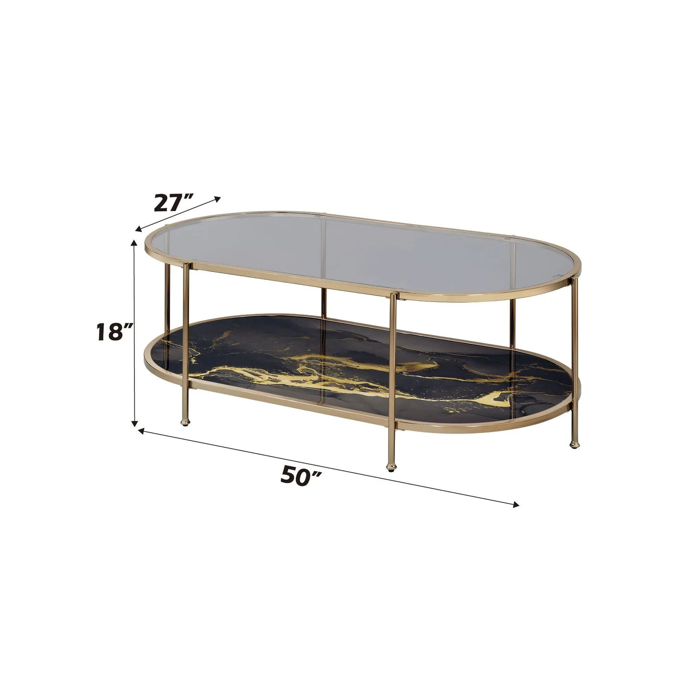 Fiorella Marble Print Glass Table by HouseOfZazla
