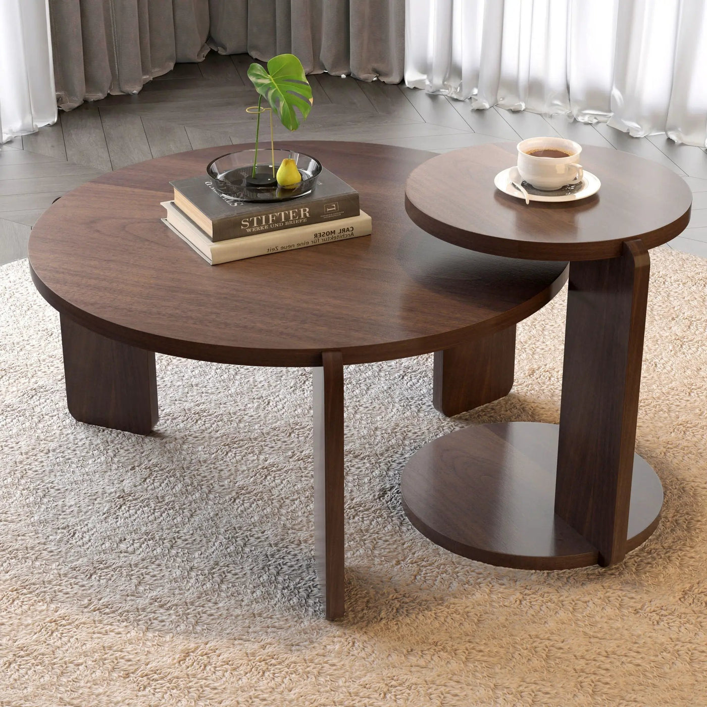 Round Coffee & End Table Set by HouseOfZazla