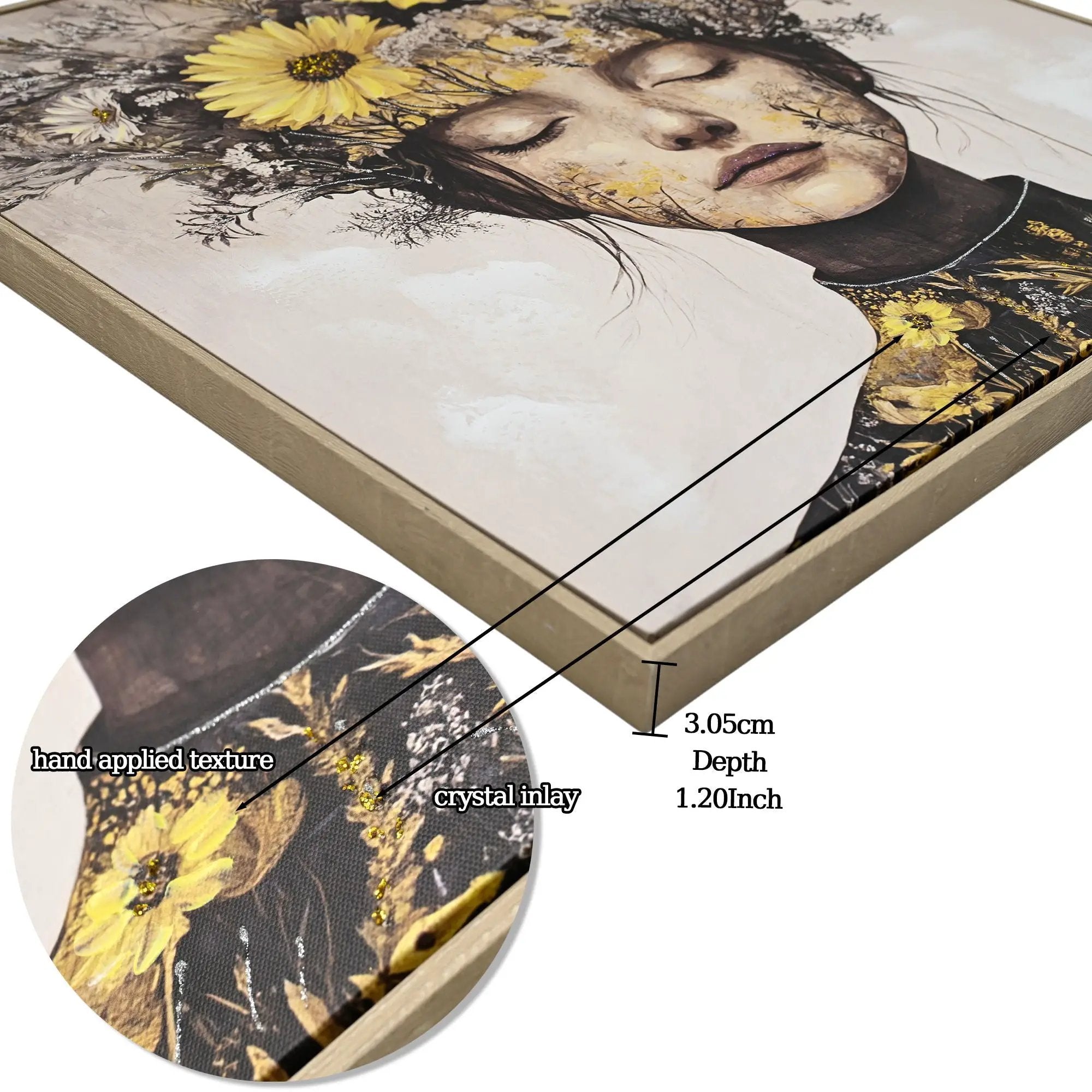 Beauty Posters Beauty Lady Wall Art Floral Canvas Artwork For Living Room - Ginger by Unique Piece Furniture