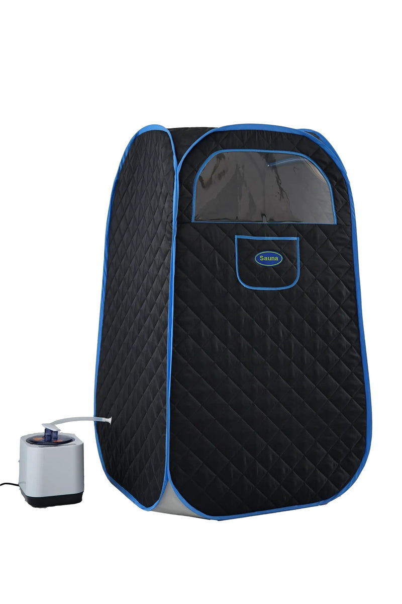 Portable Folding Full size Steam Sauna with 1000W&2.2L steam Generator. Personal Sauna Tent for Relaxation & Spa at home. Fast heating. Folding Steel Rim, it's easy to install, with FCC certification. by HouseOfZazla