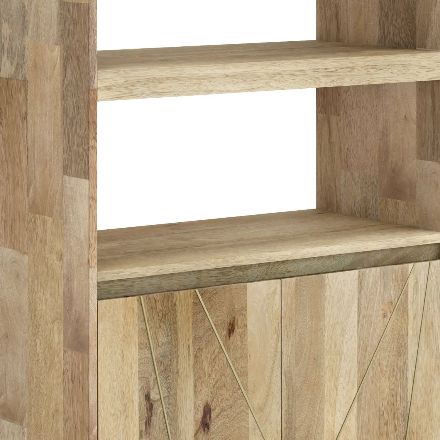 Jager - Bookshelf With Doors - Natural by Unique Piece Furniture