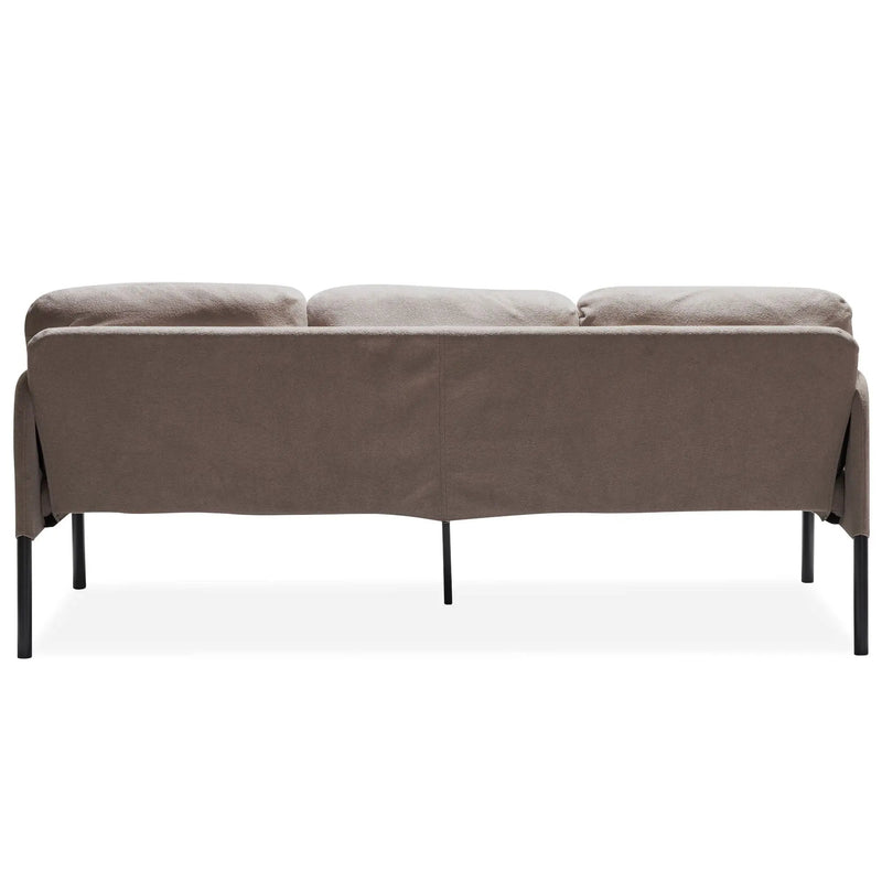 Modern L Shaped 3 Seater Sofa With Ottoman, Upholstered Couch For Small Spaces by Unique Piece Furniture