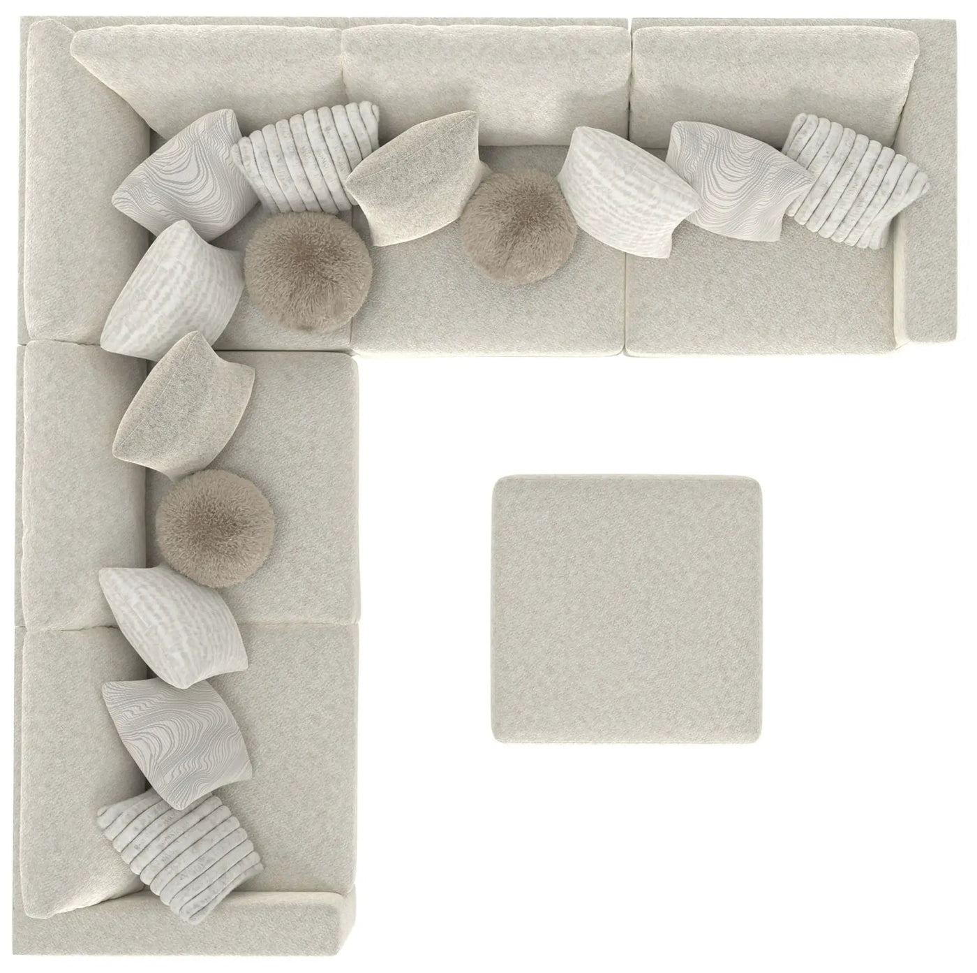 Ritzy - Modular Sofa And Included Cocktail Ottoman by Unique Piece Furniture
