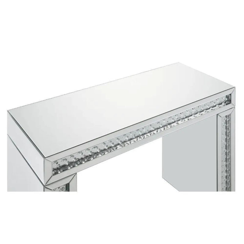 Nysa - 31" Vanity Desk - Mirrored & Faux Crystals by Unique Piece Furniture
