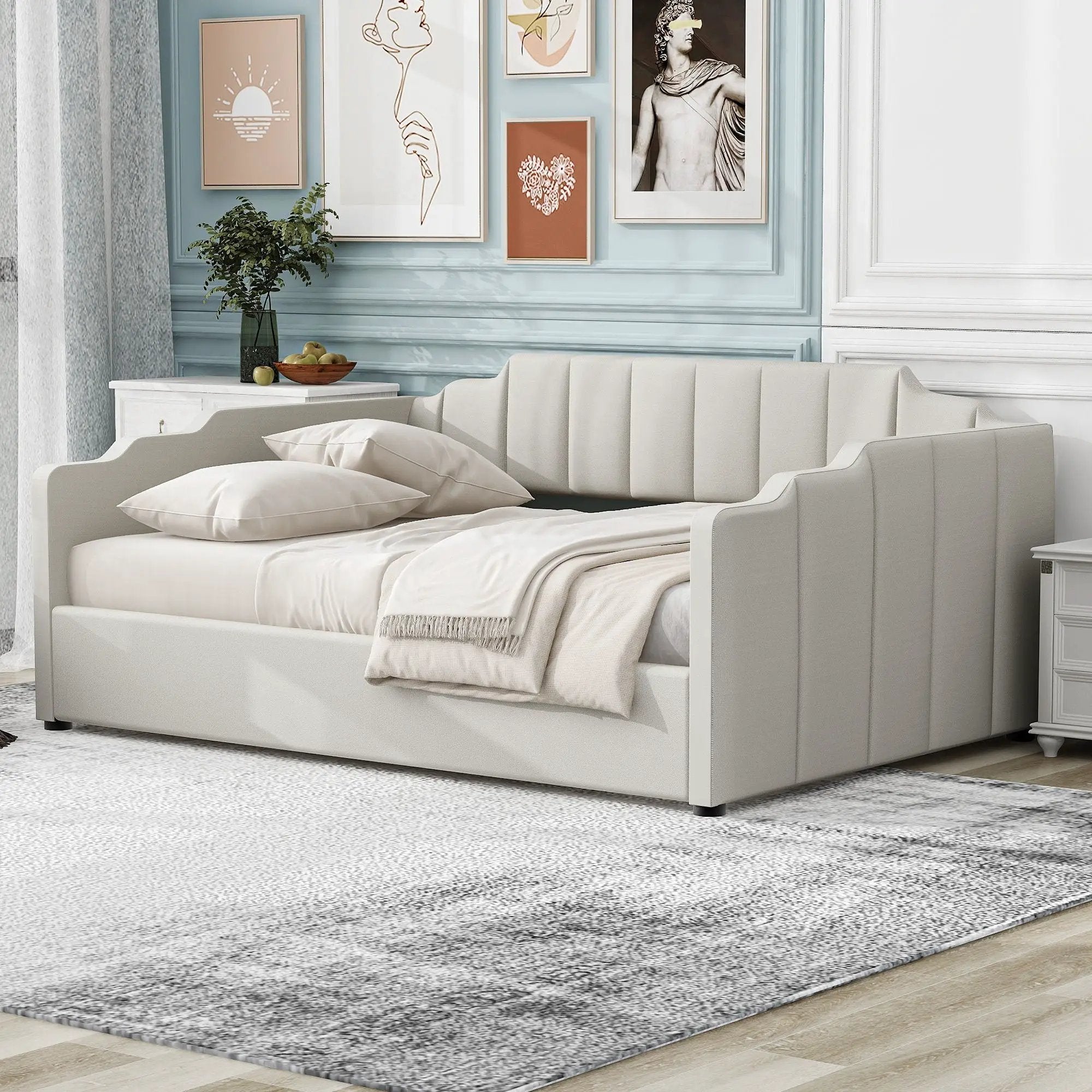 Modern Upholstered Daybed With Underneath Storage by Unique Piece Furniture