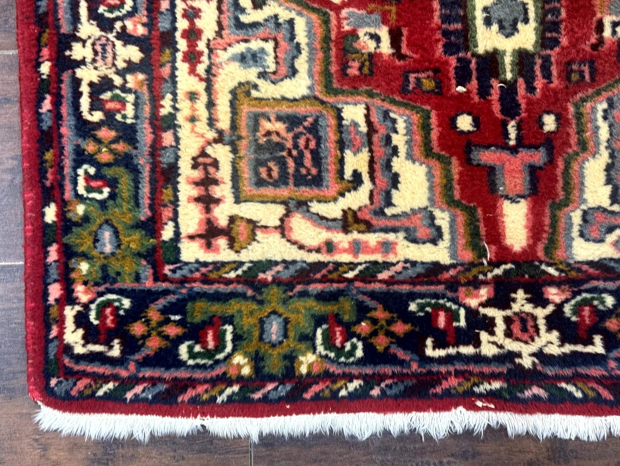 Indo Persian Heriz Runner Rug 3 x 17, Geometric Long Runner Carpet for Hallway, Medallions, Wool Runner Rug 3x17 by Jewel Rugs