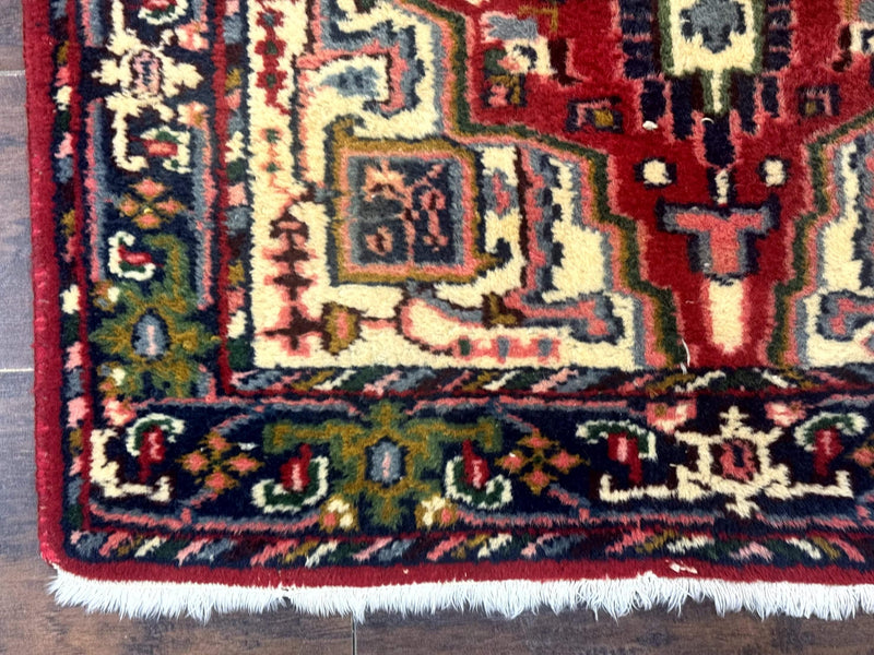 Indo Persian Heriz Runner Rug 3 x 17, Geometric Long Runner Carpet for Hallway, Medallions, Wool Runner Rug 3x17 by Jewel Rugs