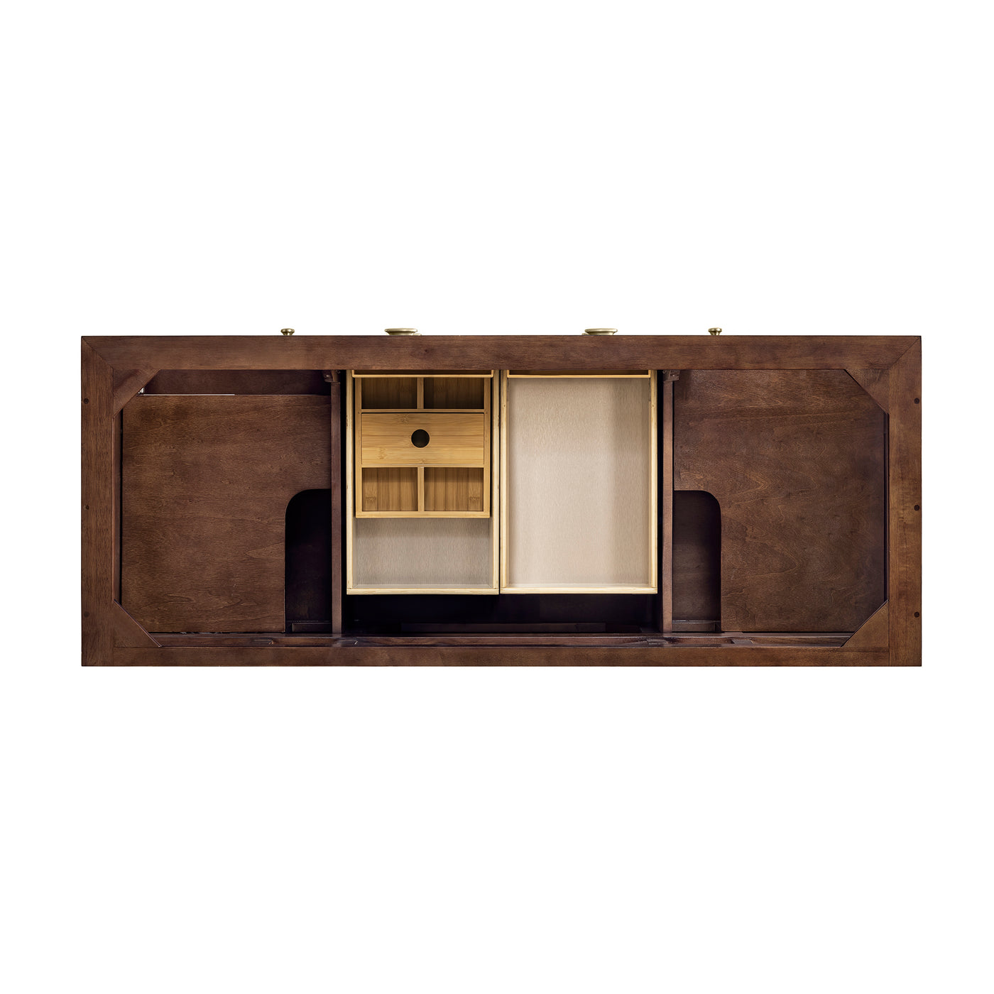 James Martin Amberly 60" Dual Mount Double Bathroom Vanity, Mid-Century Walnut, view 21