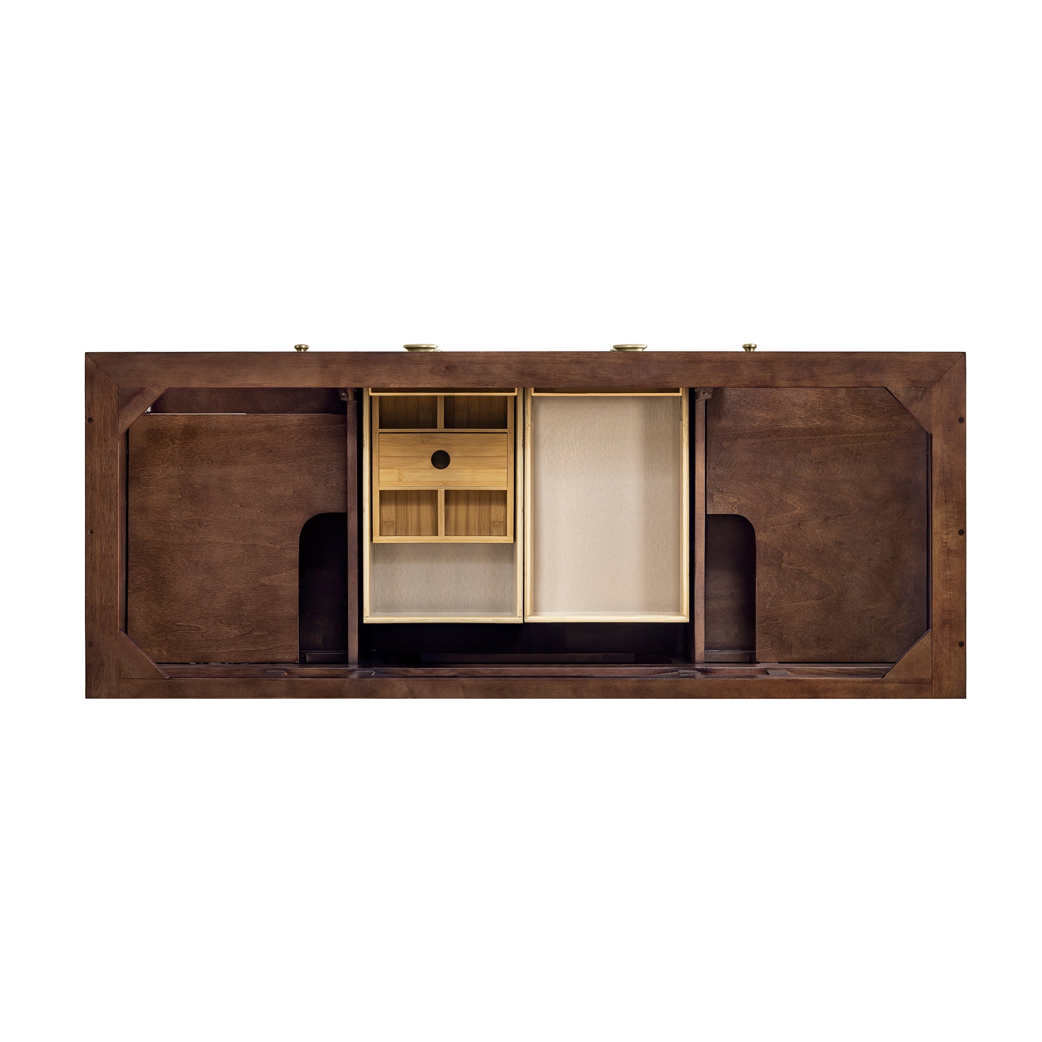 James Martin Amberly 60" Dual Mount Double Bathroom Vanity, Mid-Century Walnut, view 21