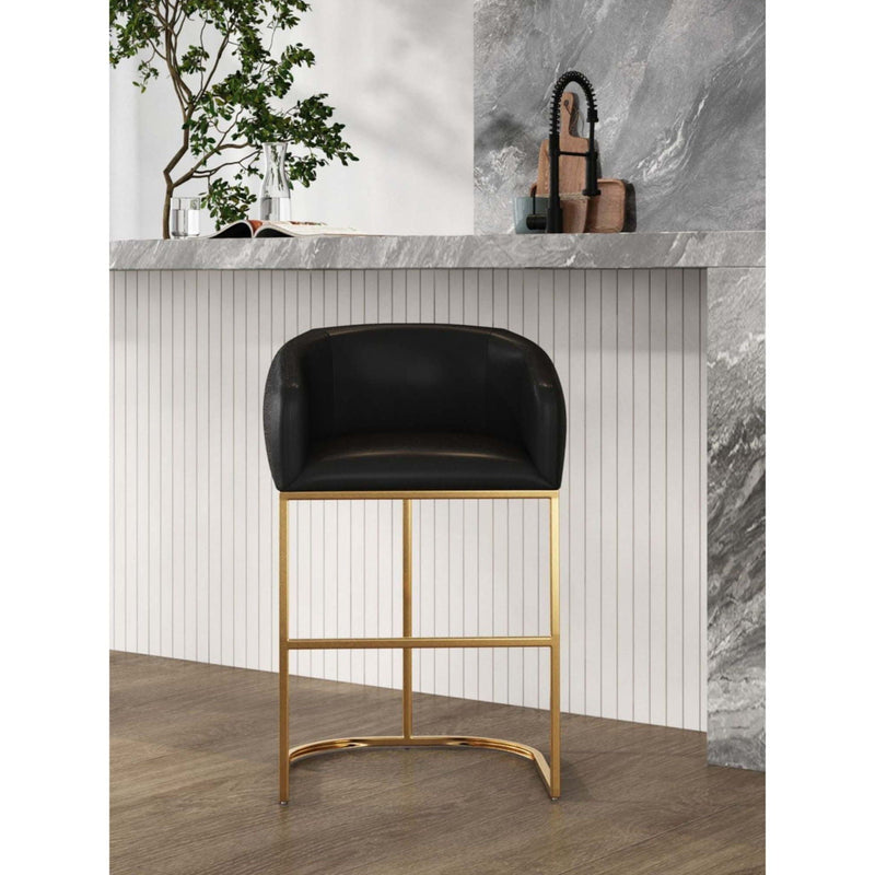 Mid-Century Modern Stool With Steel Base by HouseOfZazla