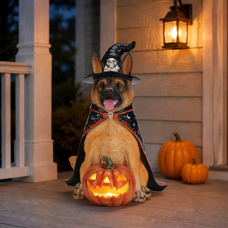 Halloween German Shepherd Dog Statue by HouseOfZazla