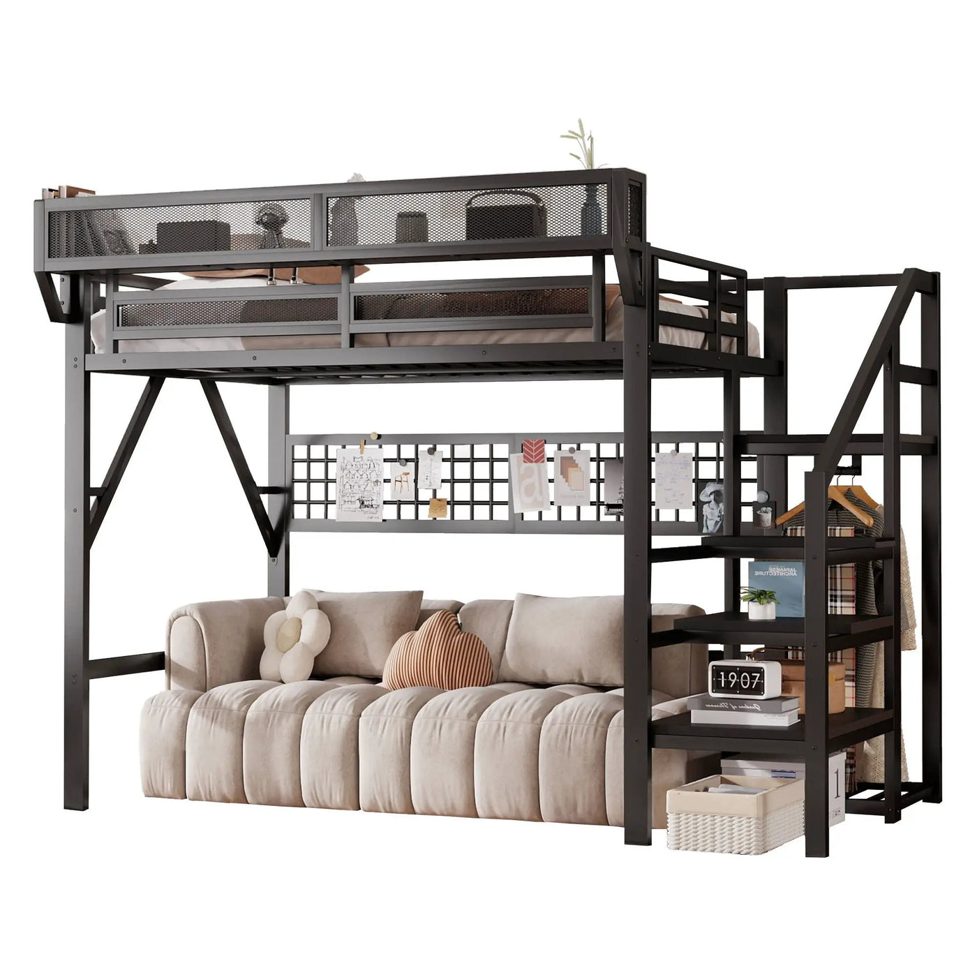 Loft Bed With Stairs And Storage by HouseOfZazla