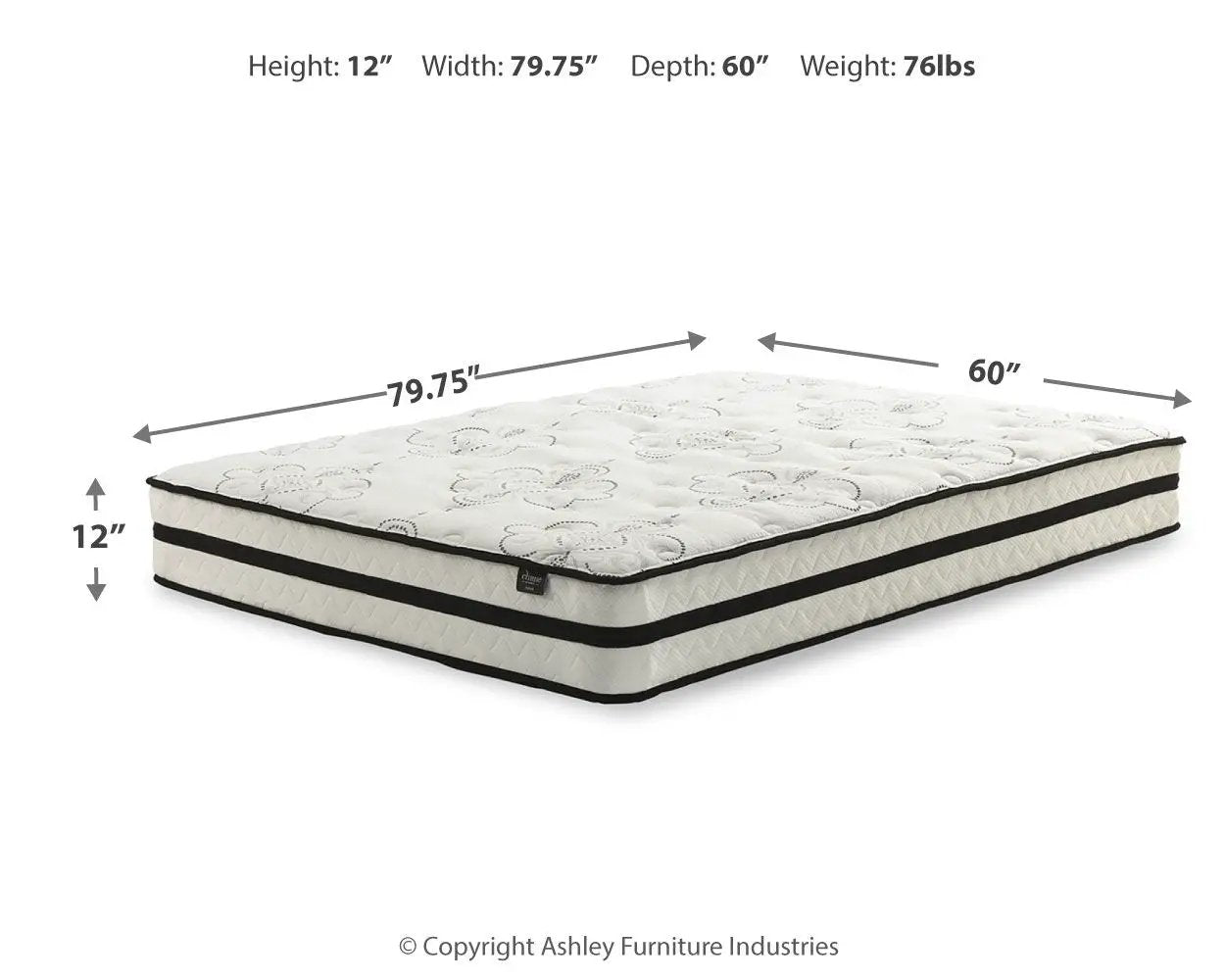 Chime 12 Inch Hybrid - Ultra Plush Hybrid Mattress by Unique Piece Furniture