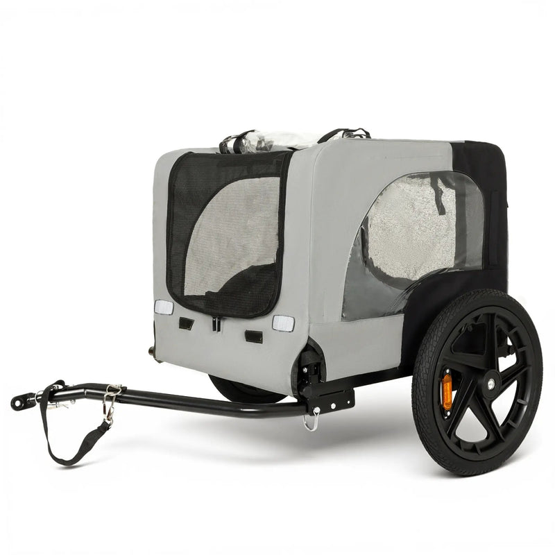 Outdoor Heavy Duty Collapsible Pet Bike Trailer with 16-Inch All-Terrain Wheels by HouseOfZazla