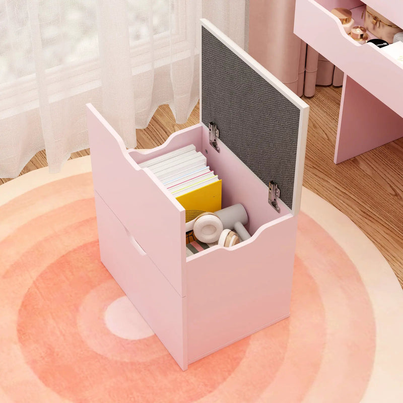 3-in-1 Multifunctional Dressing Table and Stool Set by HouseOfZazla