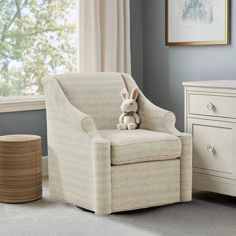 Justin - Swivel Glider Chair With 360 Degree Rotation - Tan by Unique Piece Furniture