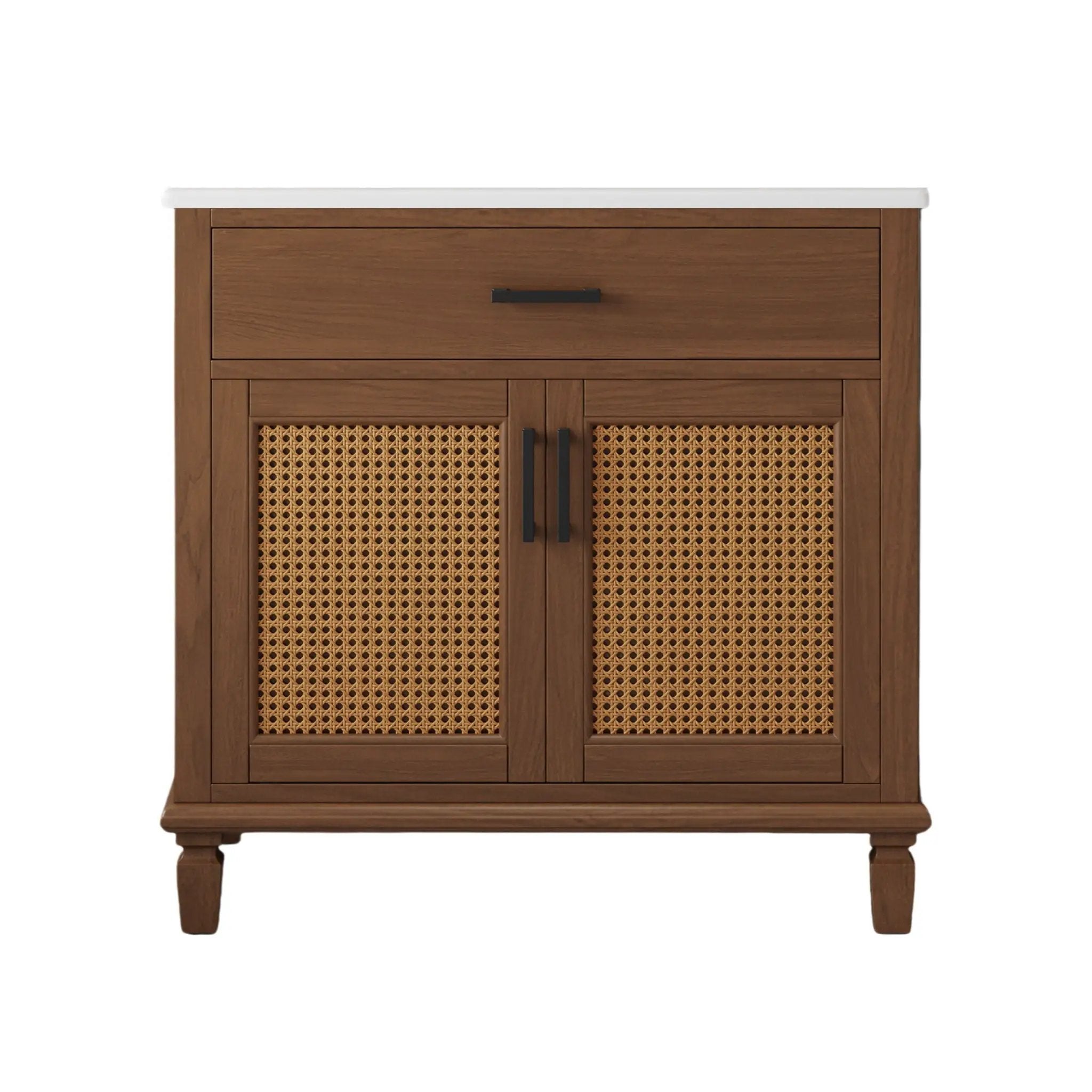 Bathroom Vanity With Ceramic Sink, Modern Free Standing Cabinet With Soft Close Drawers by HouseOfZazla