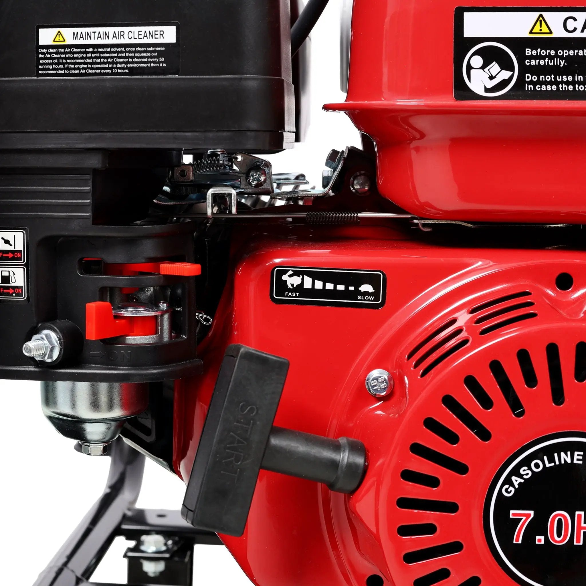 Gas Engine Powered Water Pump 3" Inlet & Outlet 7Hp 212Cc Epa Certified With Wheels And Handle - Black / Red by HouseOfZazla