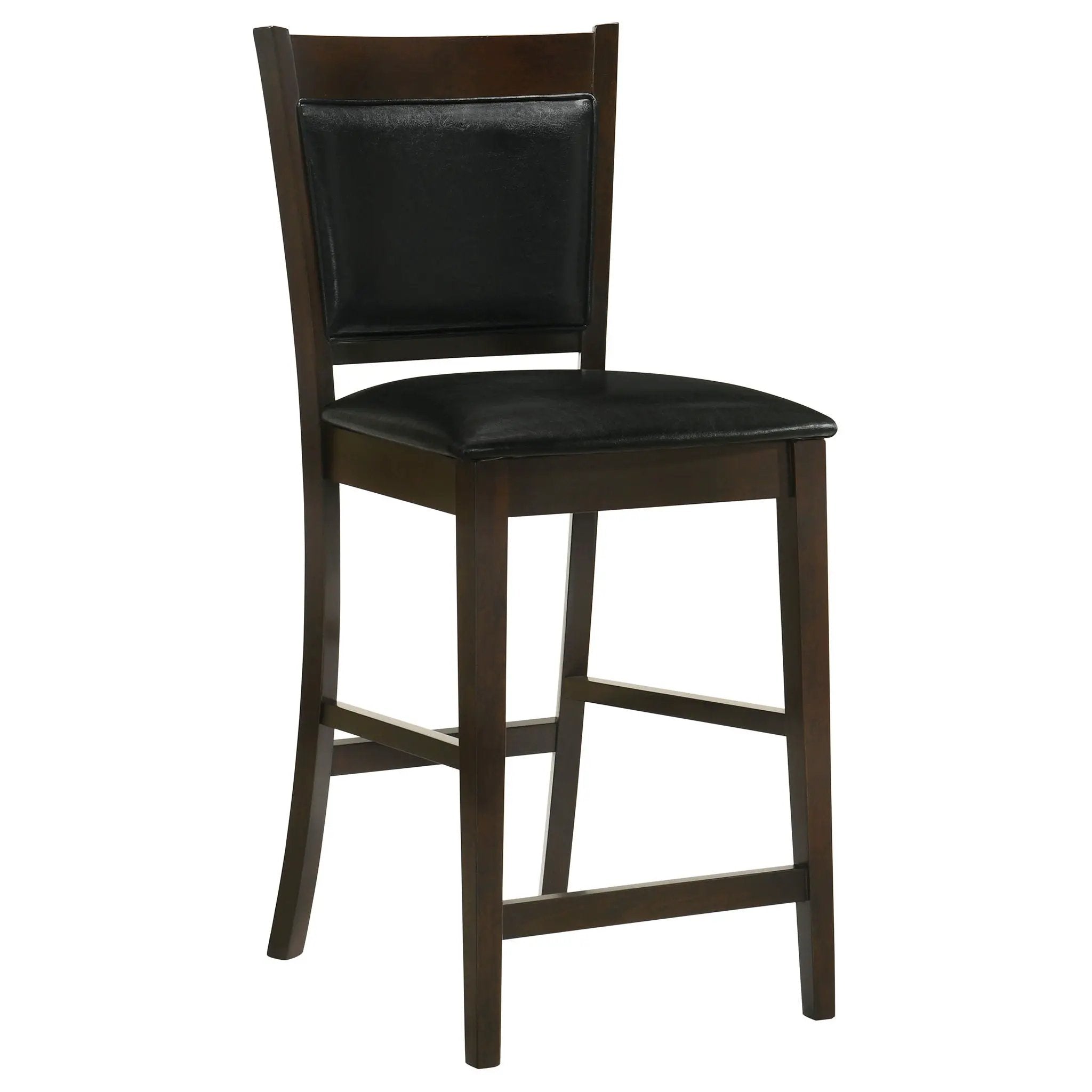 Upholstered Counter Height Stools (Set of 2) - Black / Espresso by HouseOfZazla