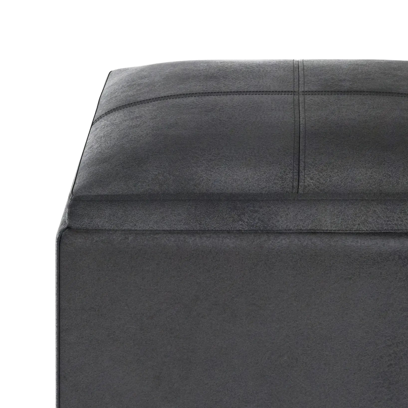 Rockwood - Upholstered Cube Storage Ottoman With Tray by Unique Piece Furniture