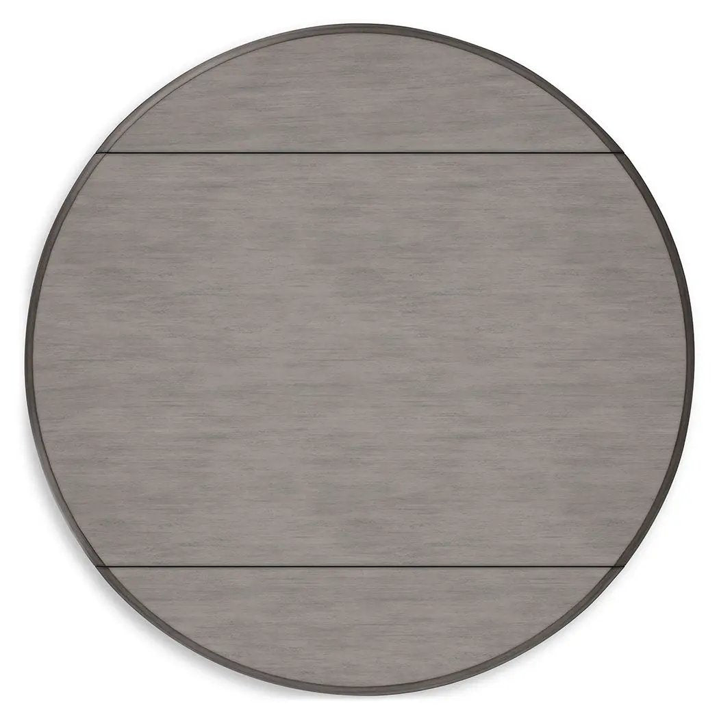 Shullden - Round Drm Drop Leaf Table - Gray by Unique Piece Furniture
