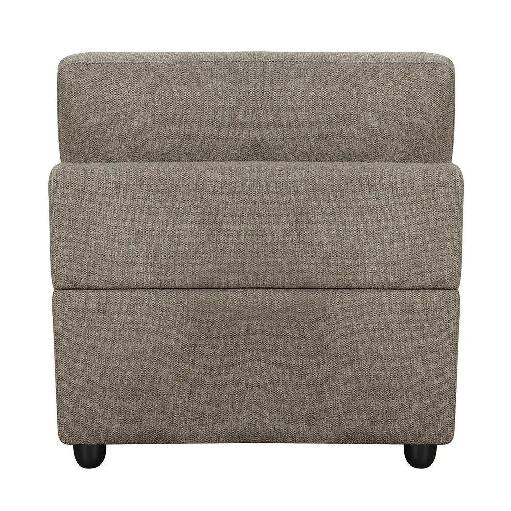 Rylie - Modular Armless Chair With Pillow - Brown Linen by Unique Piece Furniture