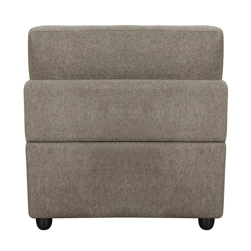 Rylie - Modular Armless Chair With Pillow - Brown Linen by Unique Piece Furniture