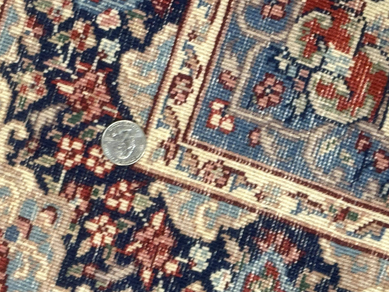 Indo Persian Kerman Rug 3x5, Light Blue, Floral Medallion by Jewel Rugs