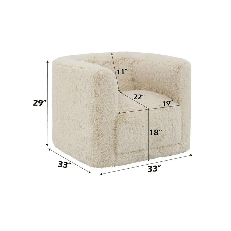 Upendo - Chair With Swivel - Beige Linen by Unique Piece Furniture