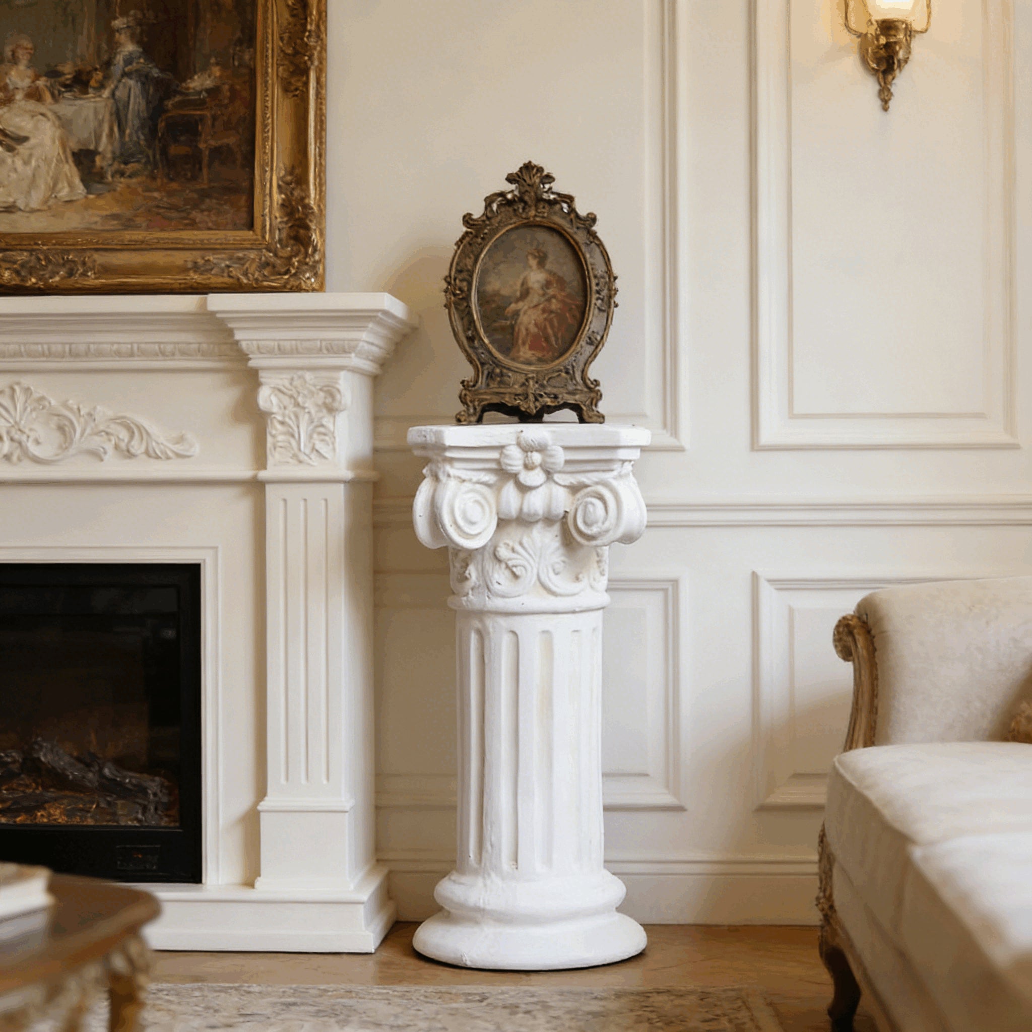 Garden Decorative Column, 15" Retro Elegant by HouseOfZazla