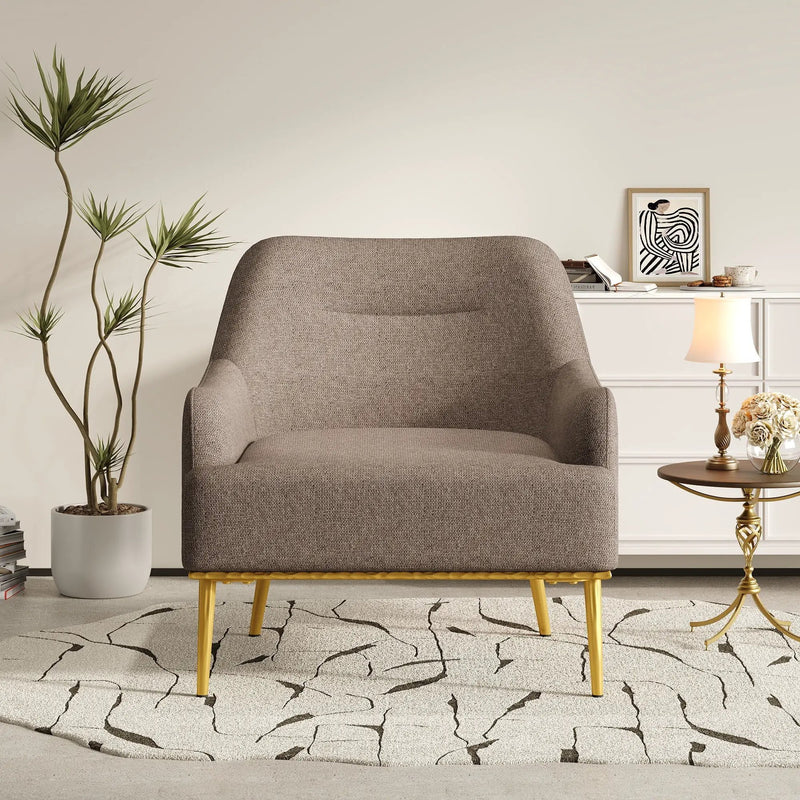 Modern Elegance Accent Chair With Curved Backrest by HouseOfZazla