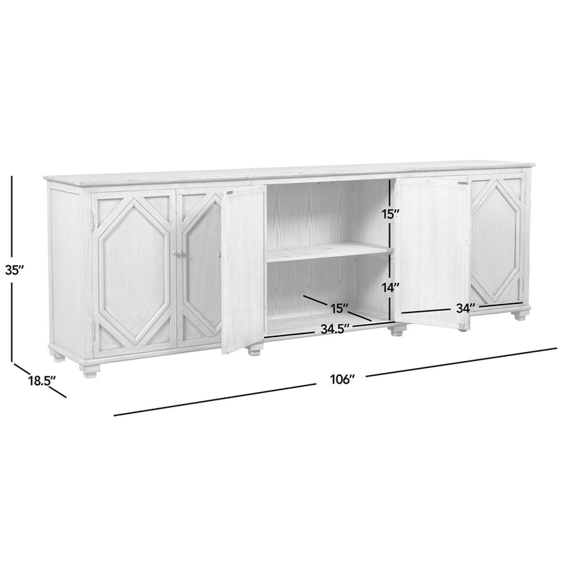 Colette - 6 Door Cabinet Sideboard - Brown by HouseOfZazla