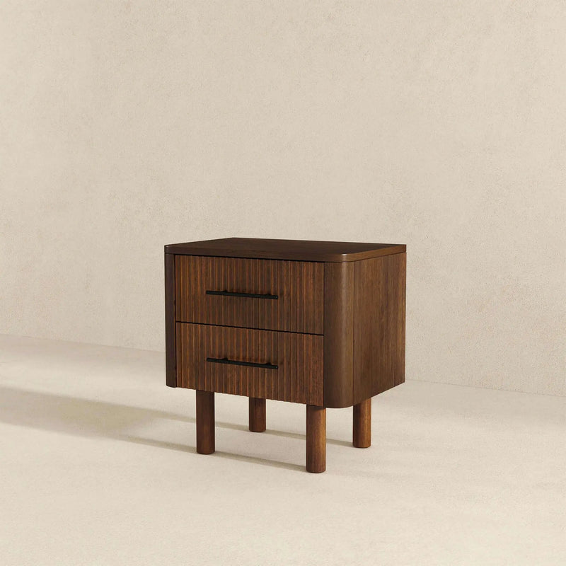 Logan - Nightsd Bed Side Tables With 2 Drawers - Brown by HouseOfZazla
