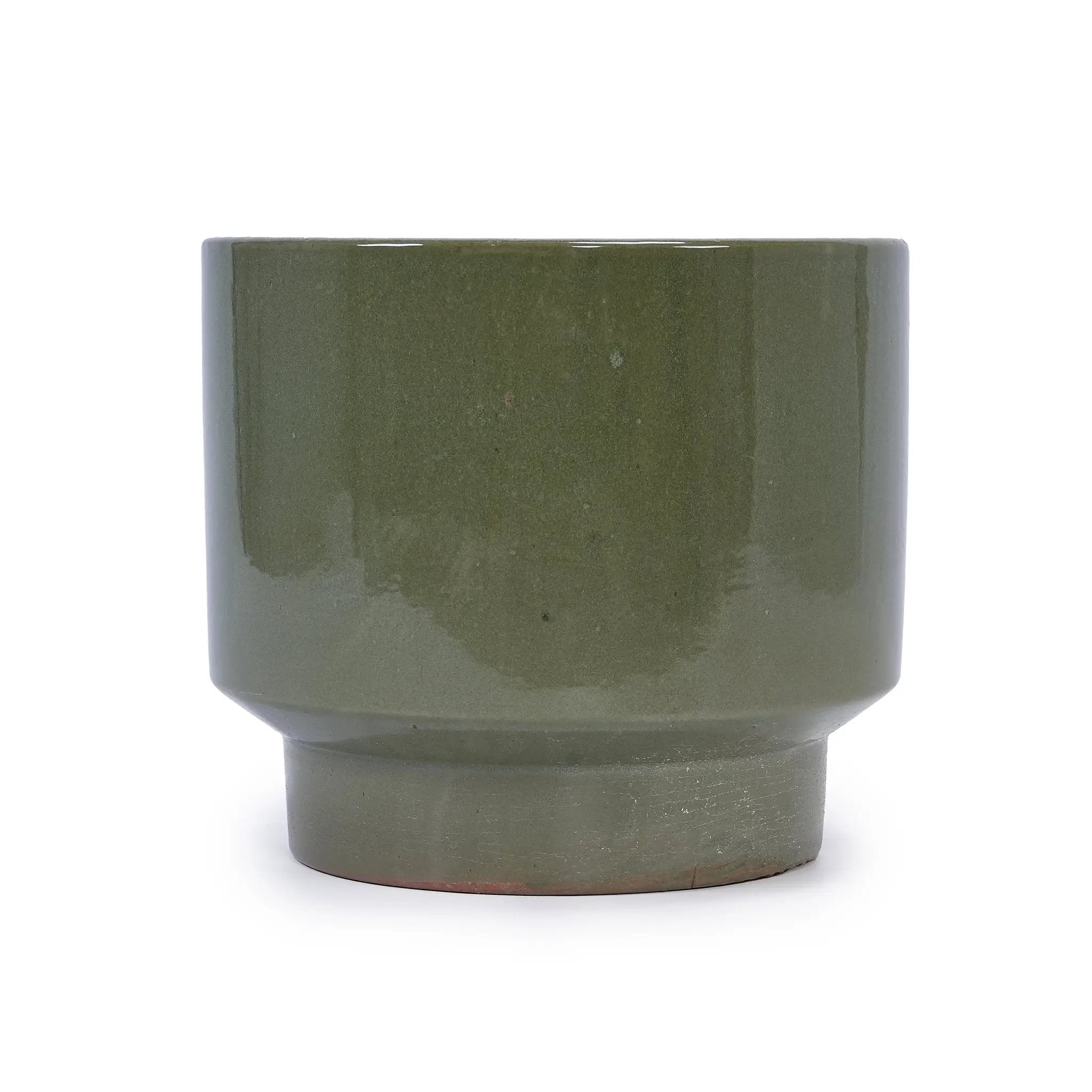3 Pieces Ceramic Flowerpot Set - Antique Light Green by HouseOfZazla