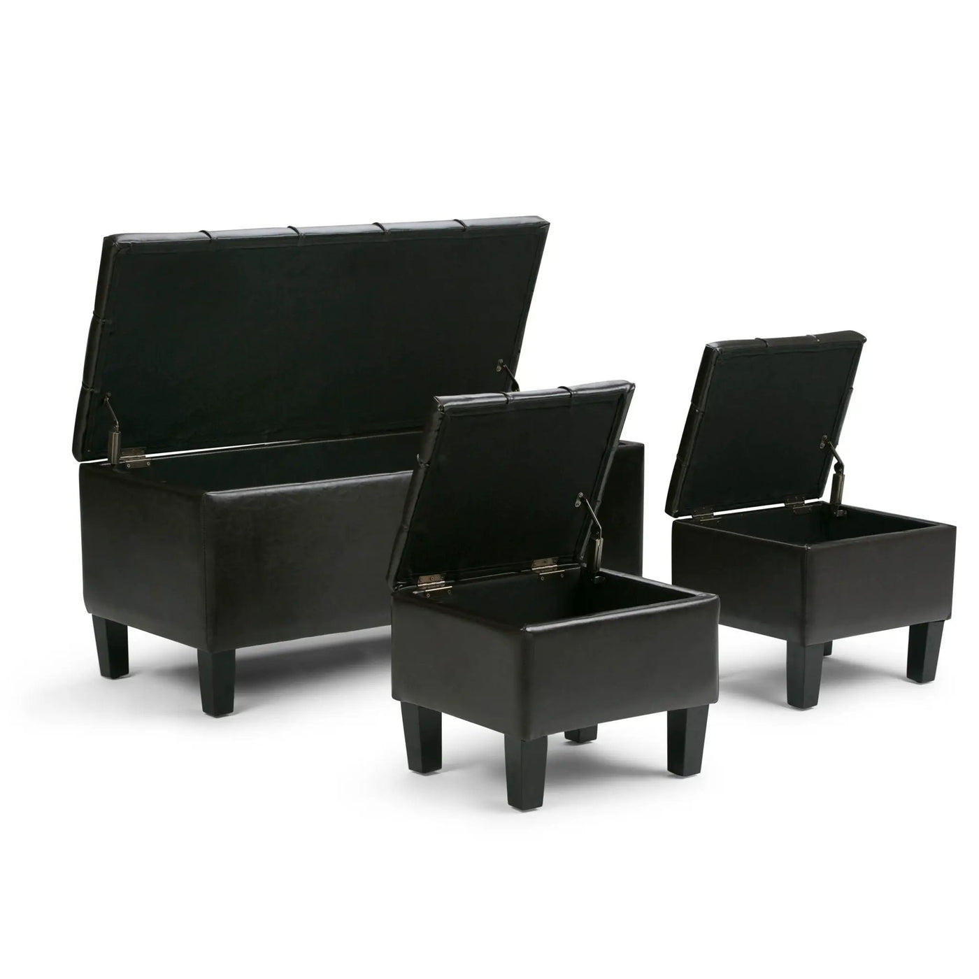 Dover - 3 Piece Storage Ottoman Contemporary Design by HouseOfZazla