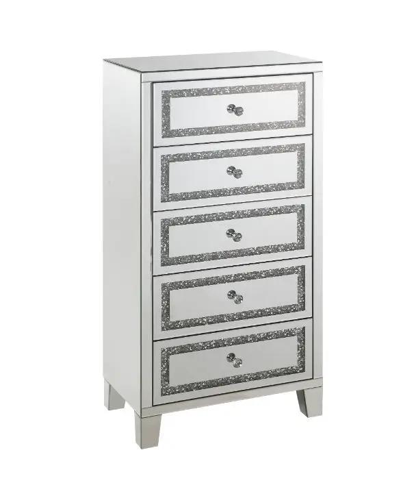 Noralie - Cabinet - Mirrored, Faux Diamonds by Unique Piece Furniture