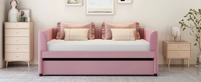 Upholstered Daybed With Ergonomic Design Backrest by HouseOfZazla