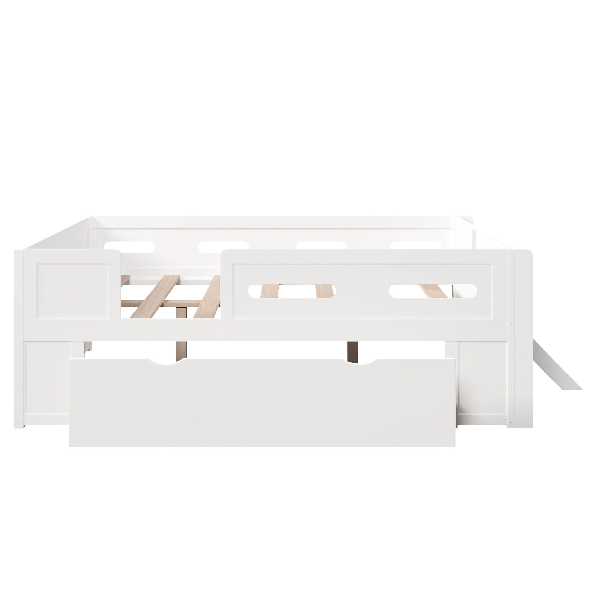 Platform Bed With Guardrail And Drawer by HouseOfZazla