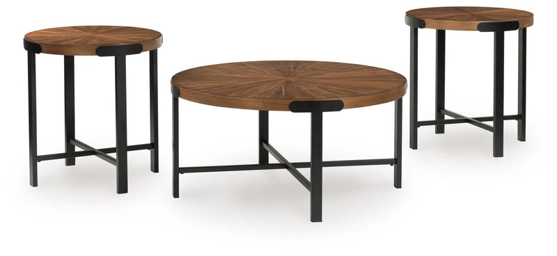 Crosstrail - Occasional Table Set (Set of 3) - Brown by Unique Piece Furniture