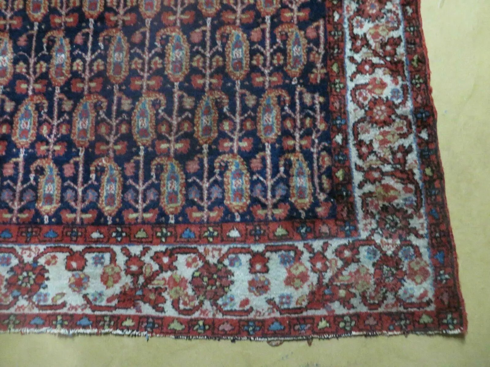 4' X 6' Antique Handmade Turkish Sivas Wool Rug Vegetable Organic Dye Nice Blue by Jewel Rugs