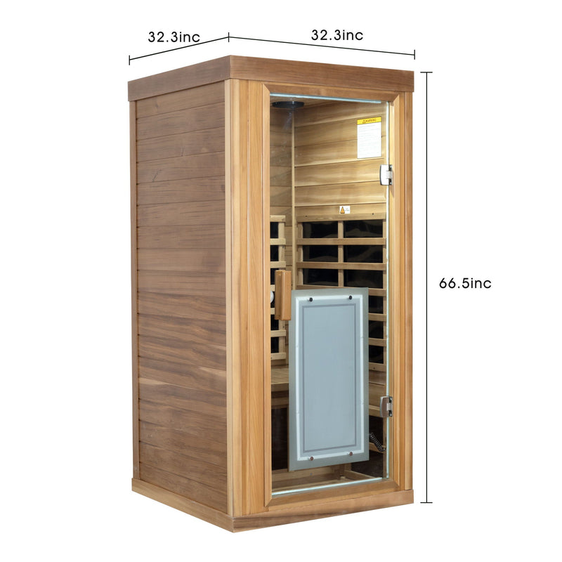 One Person Far Infrared Standard Indoor Sauna Room by HouseOfZazla