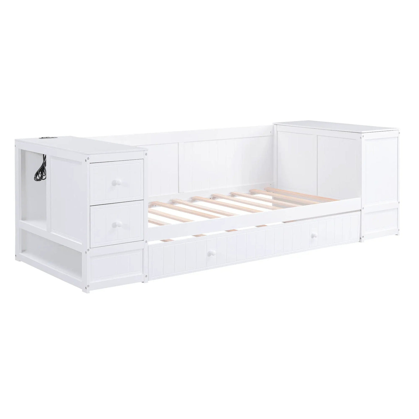 Daybed With Storage Arms, Trundle And Charging Station by Unique Piece Furniture