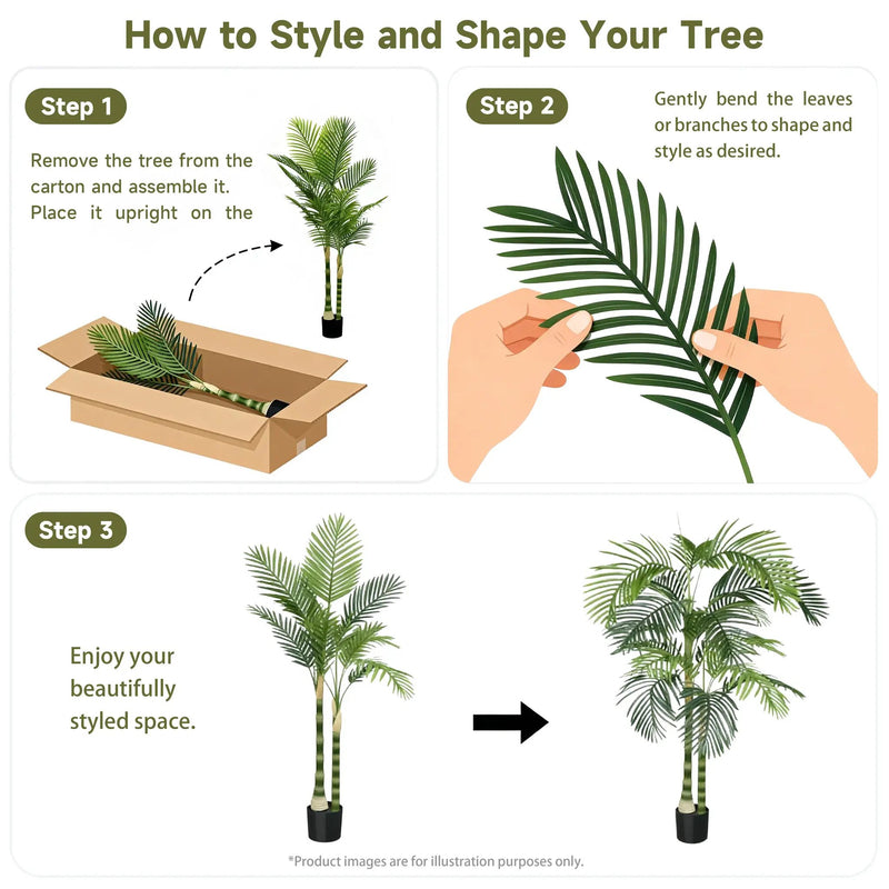 6FT Artificial Palm Tree with Realistic Detail by HouseOfZazla