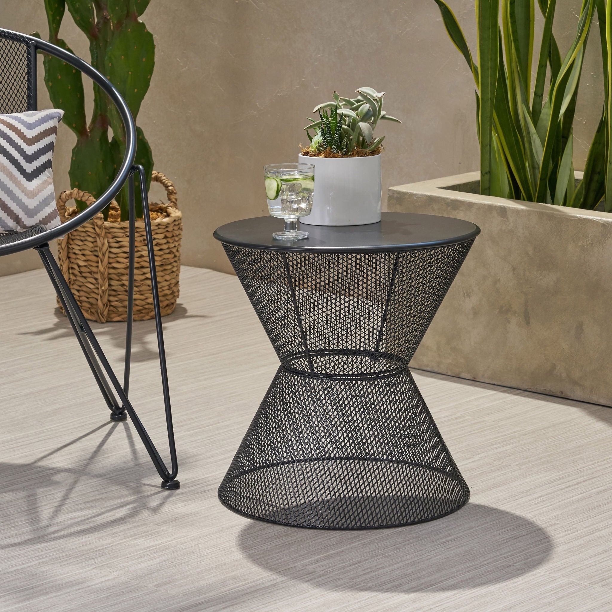 Nevada Contemporary Side Table With Design by HouseOfZazla