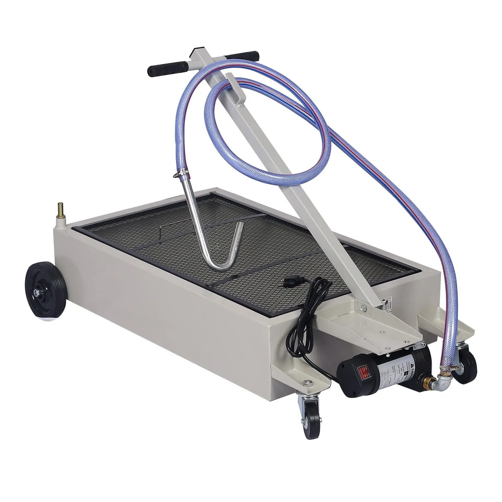 High Impact Polypropylene 20 Gallon Low Profile Oil Drain With Pump Steel - Gray by HouseOfZazla